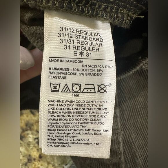NWOT Gap Women’s 34X30 Baby Boot Mid Rise Deep Depth Green Corduroy Pants - Picture 7 of 11